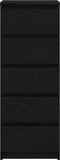 vidaXL - Dressoir - met - lades - 37,5x35x99 - cm - spaanplaat - zwart - eikenkleurig