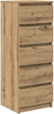 vidaXL - Dressoir - met - lades - 37,5x35x99cm - spaanplaat - artisanaal - eikenhout