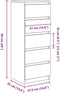 vidaXL - Dressoir - met - lades - 37,5x35x99cm - spaanplaat - artisanaal - eikenhout