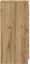 vidaXL - Dressoir - met - lades - 37,5x35x99cm - spaanplaat - artisanaal - eikenhout