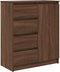 vidaXL - Dressoir - met - lades - 71x35x84 - cm - spaanplaat - bruin - eikenkleurig