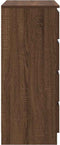 vidaXL - Dressoir - met - lades - 71x35x84 - cm - spaanplaat - bruin - eikenkleurig