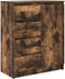 vidaXL - Dressoir - met - lades - 71x35x84 - cm - spaanplaat - gerookt - eiken
