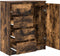 vidaXL - Dressoir - met - lades - 71x35x84 - cm - spaanplaat - gerookt - eiken