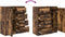 vidaXL - Dressoir - met - lades - 71x35x84 - cm - spaanplaat - gerookt - eiken