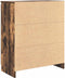 vidaXL - Dressoir - met - lades - 71x35x84 - cm - spaanplaat - gerookt - eiken
