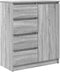 vidaXL - Dressoir - met - lades - 71x35x84 - cm - spaanplaat - grijs - Sonoma