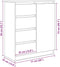 vidaXL - Dressoir - met - lades - 71x35x84 - cm - spaanplaat - grijs - Sonoma