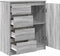 vidaXL - Dressoir - met - lades - 71x35x84 - cm - spaanplaat - grijs - Sonoma