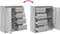 vidaXL - Dressoir - met - lades - 71x35x84 - cm - spaanplaat - grijs - Sonoma