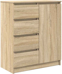 vidaXL - Dressoir - met - lades - 71x35x84 - cm - spaanplaat - sonoma - eikenkleurig