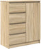 vidaXL - Dressoir - met - lades - 71x35x84 - cm - spaanplaat - sonoma - eikenkleurig