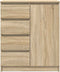 vidaXL - Dressoir - met - lades - 71x35x84 - cm - spaanplaat - sonoma - eikenkleurig