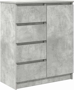 vidaXL - Dressoir - met - lades - 71x35x84 - cm - spaanplaat - betongrijs