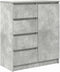 vidaXL - Dressoir - met - lades - 71x35x84 - cm - spaanplaat - betongrijs