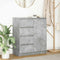 vidaXL - Dressoir - met - lades - 71x35x84 - cm - spaanplaat - betongrijs