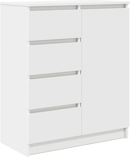 vidaXL - Dressoir - met - lades - 71x35x84 - cm - spaanplaat - wit