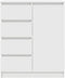 vidaXL - Dressoir - met - lades - 71x35x84 - cm - spaanplaat - wit