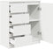 vidaXL - Dressoir - met - lades - 71x35x84 - cm - spaanplaat - wit