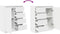 vidaXL - Dressoir - met - lades - 71x35x84 - cm - spaanplaat - wit