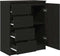 vidaXL - Dressoir - met - lades - 71x35x84 - cm - spaanplaat - zwart - eikenkleurig