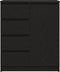 vidaXL - Dressoir - met - lades - 71x35x84 - cm - spaanplaat - zwart - eikenkleurig
