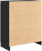 vidaXL - Dressoir - met - lades - 71x35x84 - cm - spaanplaat - zwart - eikenkleurig