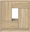 vidaXL - Dressoir - met - lades - deuren - 70,5x34x74,5 - cm - sonoma - eikenkleurig