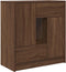 vidaXL - Dressoir - met - lades - en - deuren - 70,5x34x74,5 - cm - bruin - eiken