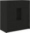 vidaXL - Dressoir - met - lades - en - deuren - 70,5x34x74,5 - cm - zwart - eikenkleurig