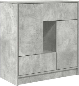 vidaXL - Dressoir - met - lades - en - deuren - 70,5x34x74,5 - cm - betongrijs