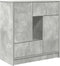 vidaXL - Dressoir - met - lades - en - deuren - 70,5x34x74,5 - cm - betongrijs