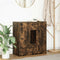 vidaXL - Dressoir - met - lades - en - deuren - 70,5x34x74,5 - cm - gerookt - eiken