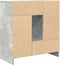 vidaXL - Dressoir - met - lades - en - deuren - 70,5x34x74,5 - cm - betongrijs