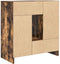 vidaXL - Dressoir - met - lades - en - deuren - 70,5x34x74,5 - cm - gerookt - eiken