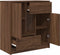 vidaXL - Dressoir - met - lades - en - deuren - 70,5x34x74,5 - cm - bruin - eiken