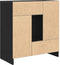 vidaXL - Dressoir - met - lades - en - deuren - 70,5x34x74,5 - cm - zwart - eikenkleurig