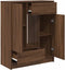 vidaXL - Dressoir - met - lades - en - deuren - 73x31x90 - cm - bruin - eiken