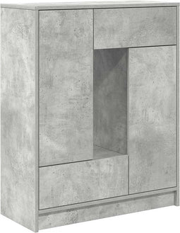 vidaXL - Dressoir - met - lades - en - deuren - 73x31x90 - cm - betongrijs
