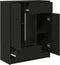 vidaXL - Dressoir - met - lades - en - deuren - 73x31x90 - cm - zwart - eikenkleurig