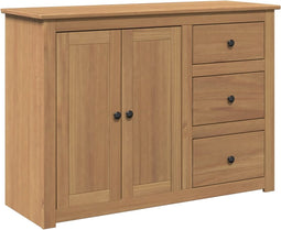 vidaXL - Dressoir - met - lades - Panama - 112x40x80 - cm - massief - grenenhout