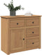 vidaXL - Dressoir - met - lades - Panama - 93x40x80 - cm - massief - grenenhout