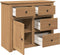 vidaXL - Dressoir - met - lades - Panama - 93x40x80 - cm - massief - grenenhout