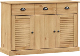 vidaXL - Dressoir - met - lades - VIGO - 113x40x75 - cm - massief - grenenhout