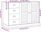 vidaXL - Dressoir - met - lades - VIGO - 113x40x75 - cm - massief - grenenhout