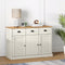 vidaXL - Dressoir - met - lades - VIGO - 113x40x75 - cm - massief - grenenhout - wit