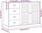 vidaXL - Dressoir - met - lades - VIGO - 113x40x75 - cm - massief - grenenhout