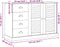vidaXL - Dressoir - met - lades - VIGO - 113x40x75 - cm - massief - grenenhout - grijs