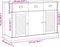 vidaXL - Dressoir - met - lades - VIGO - 113x40x75 - cm - massief - grenenhout - wit