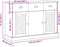 vidaXL - Dressoir - met - lades - VIGO - 113x40x75 - cm - massief - grenenhout - grijs